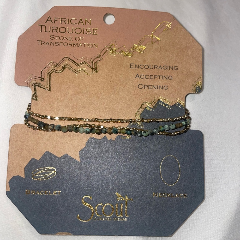 African turquoise necklace bracelet combo. Can be both. Never worn